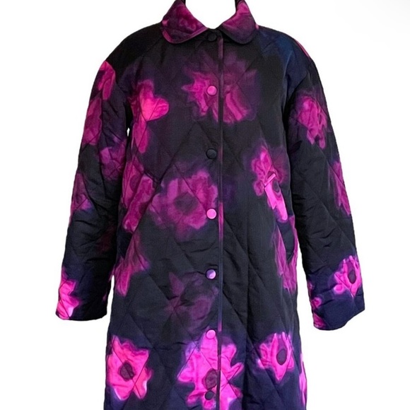 🆕RACHEL COMEY X TARGET SMUDGE PRINT PINK & PURPLE FLORAL QUILTED JACKET COAT - Picture 8 of 12